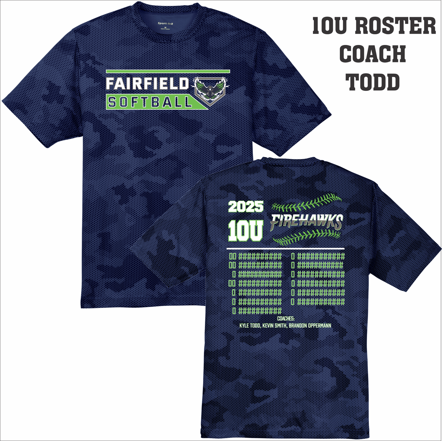 2025 Fairfield Firehawks Roster Shirt