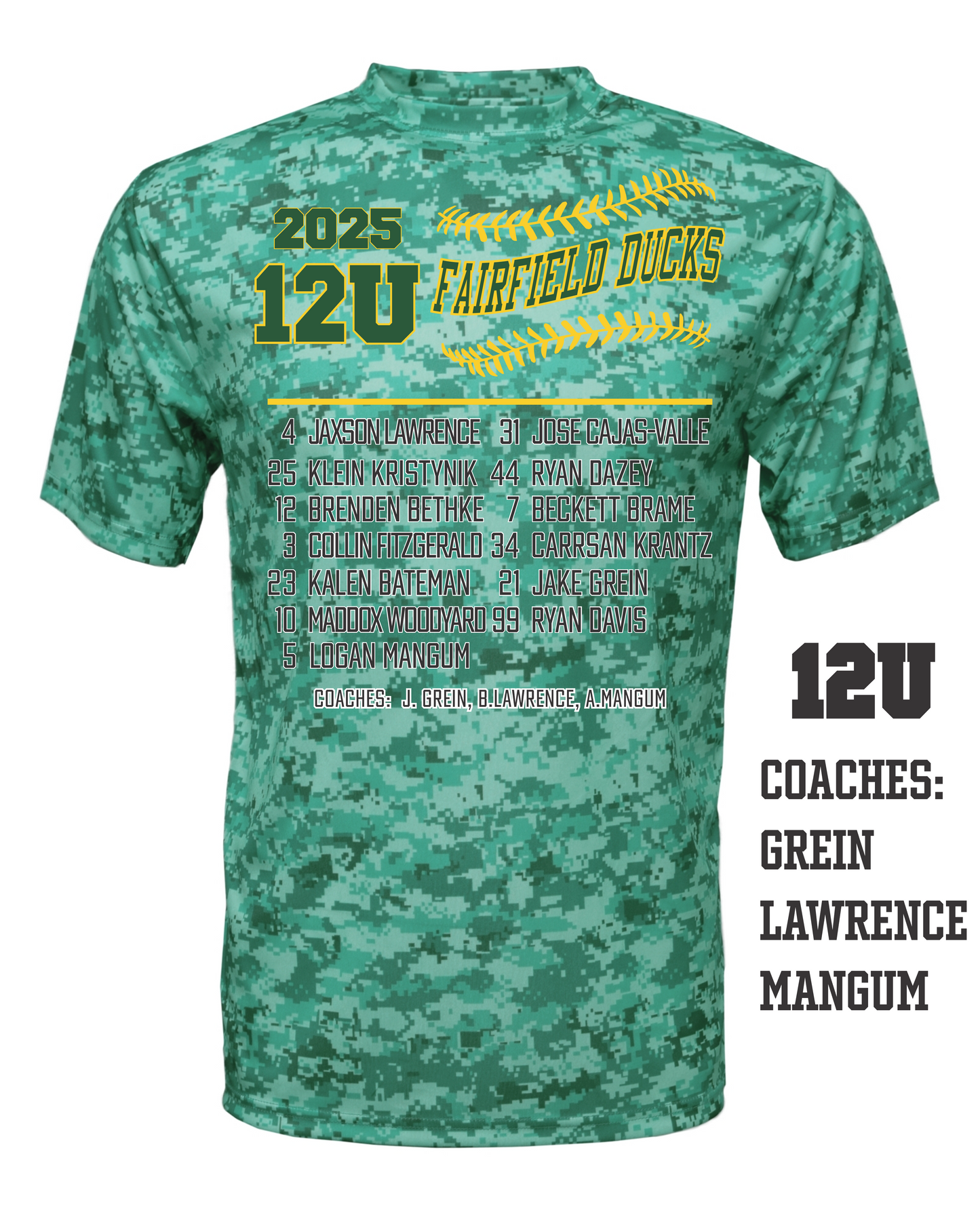 2025 Fairfield Ducks Roster Shirt
