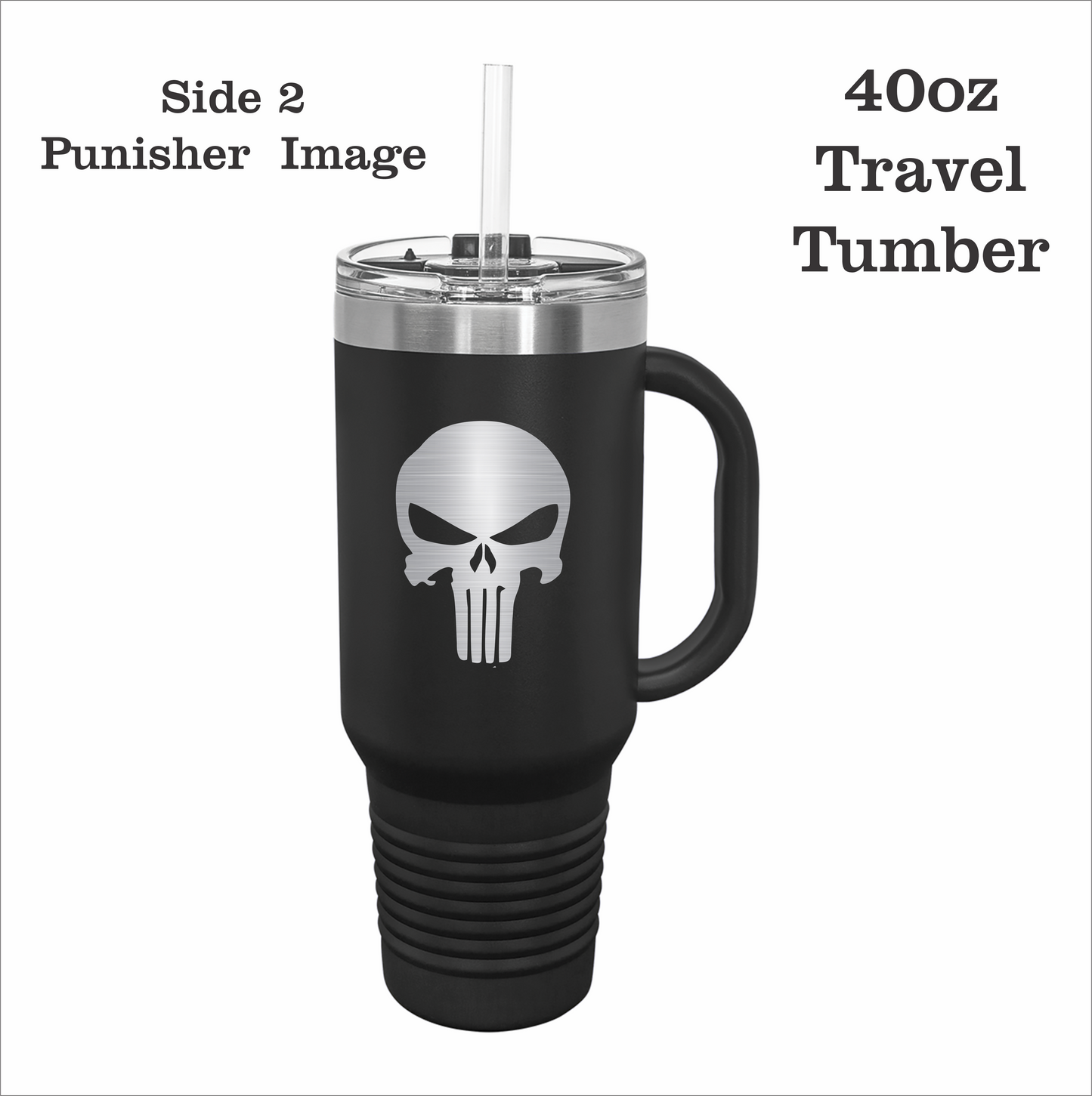 Custom HCSO 40oz Travel Tumbler with Punisher