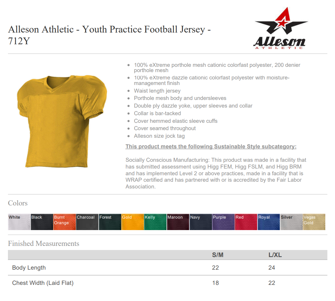 Football Practice Jersey