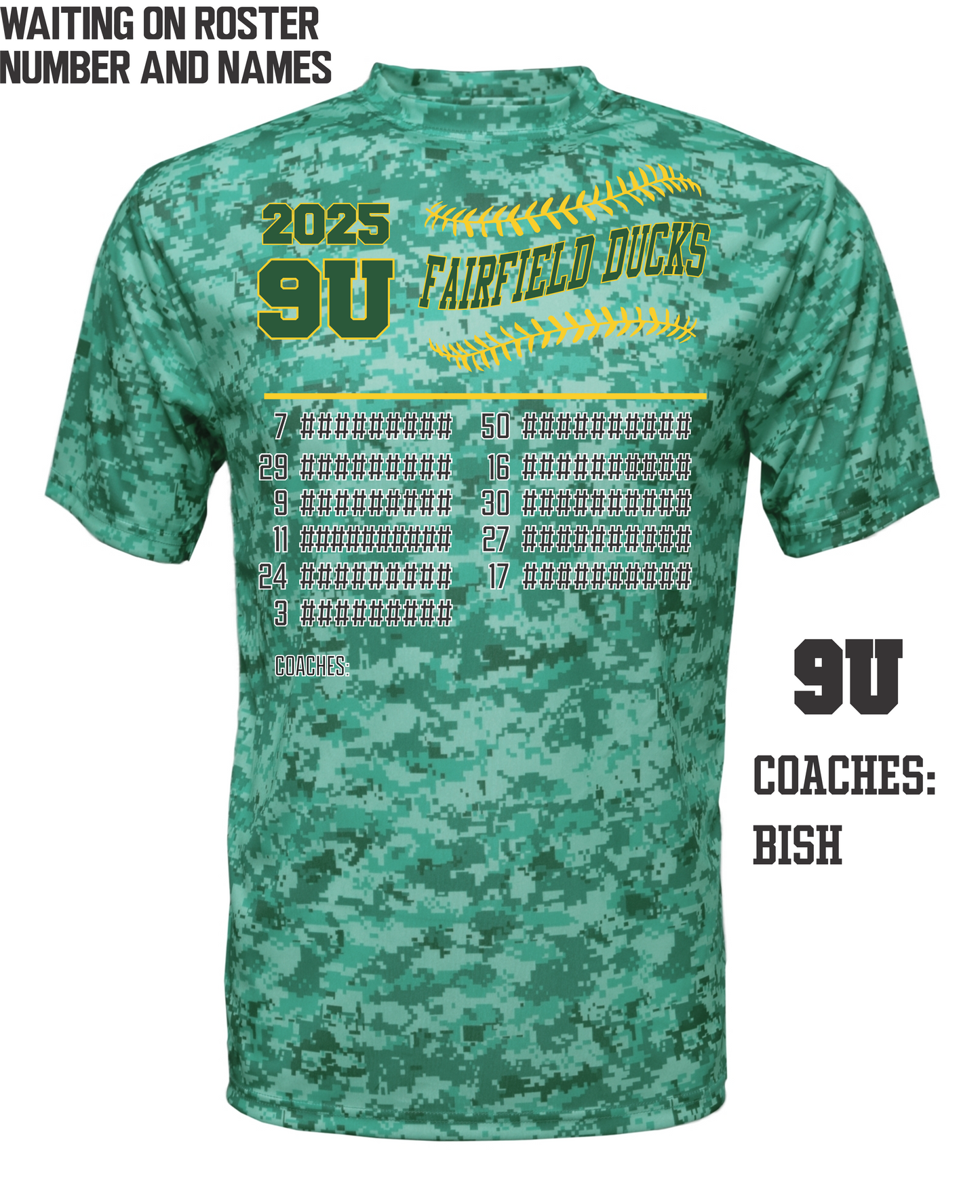 2025 Fairfield Ducks Roster Shirt