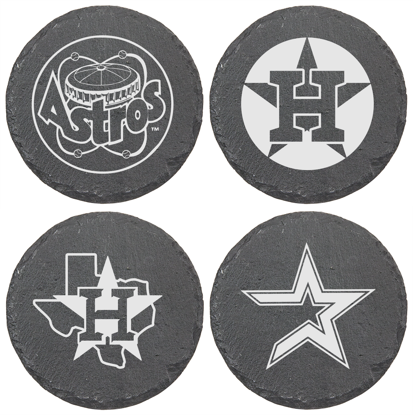 Astros Slate Coaster Set