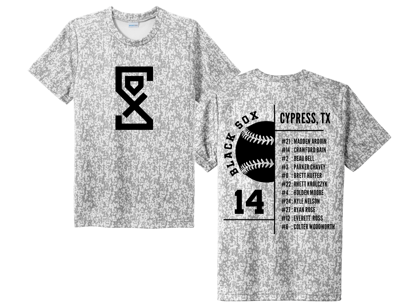 Black Sox Roster Shirt - Nelson