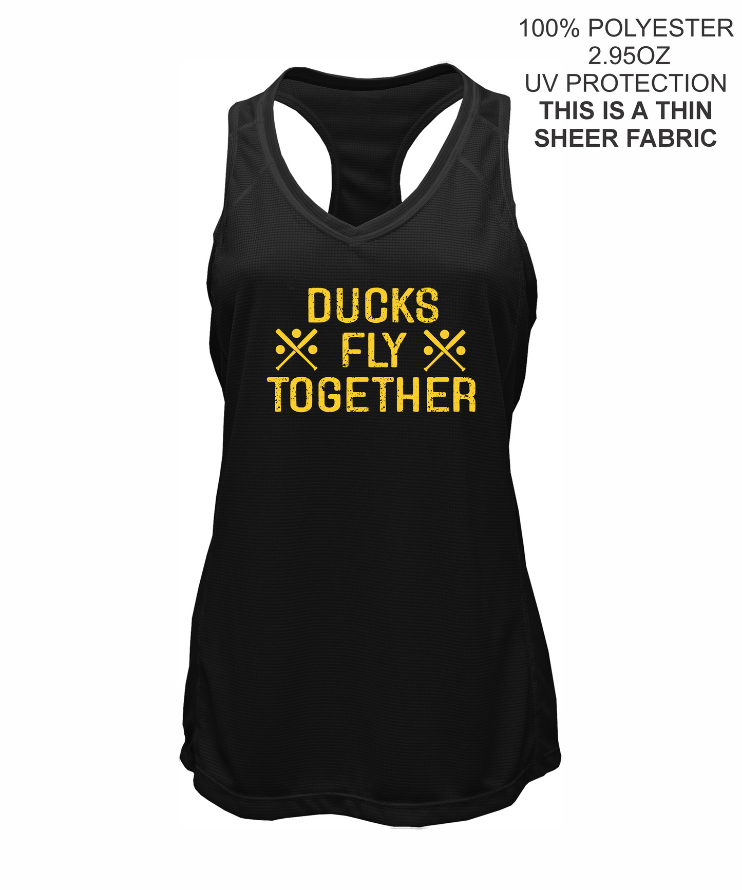 Ladies Grid Singlet Tank Top- DUCKS FLY TOGETHER