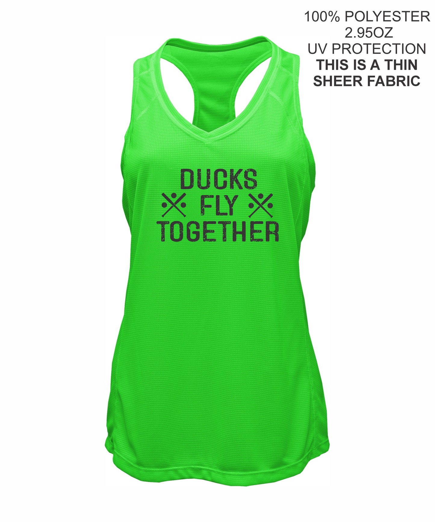 Ladies Grid Singlet Tank Top- DUCKS FLY TOGETHER