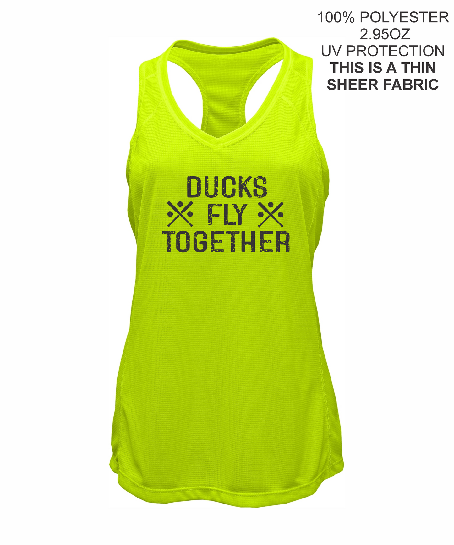 Ladies Grid Singlet Tank Top- DUCKS FLY TOGETHER
