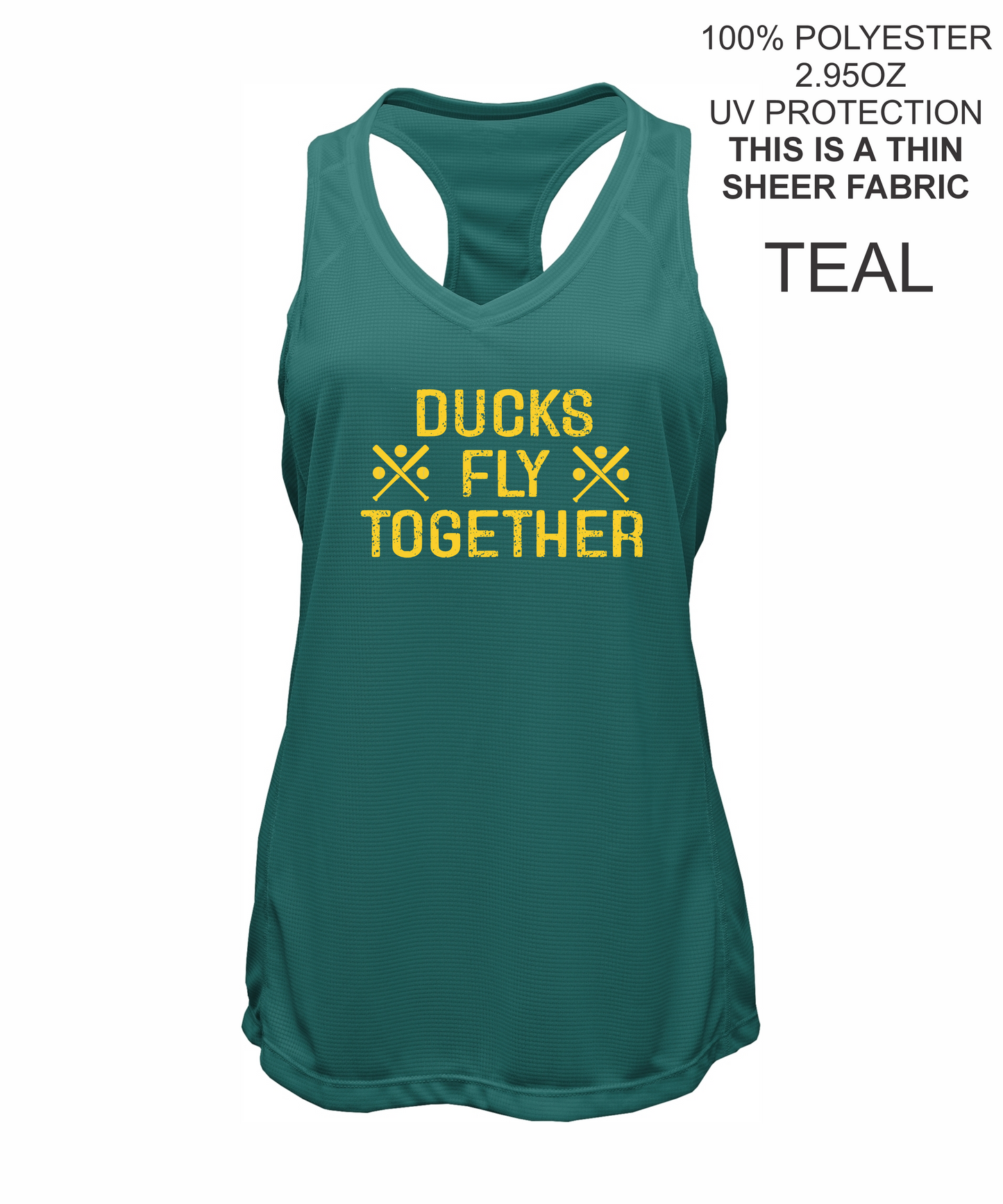 Ladies Grid Singlet Tank Top- DUCKS FLY TOGETHER