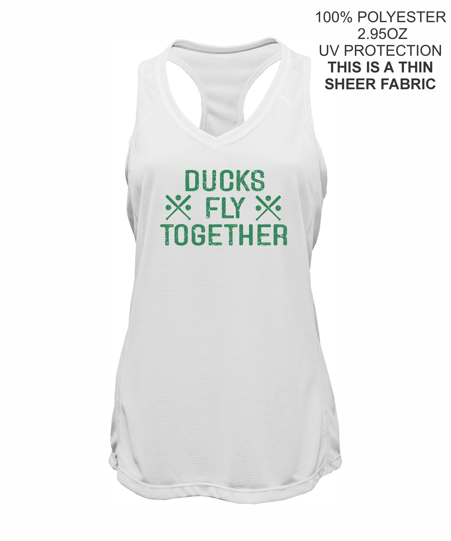 Ladies Grid Singlet Tank Top- DUCKS FLY TOGETHER
