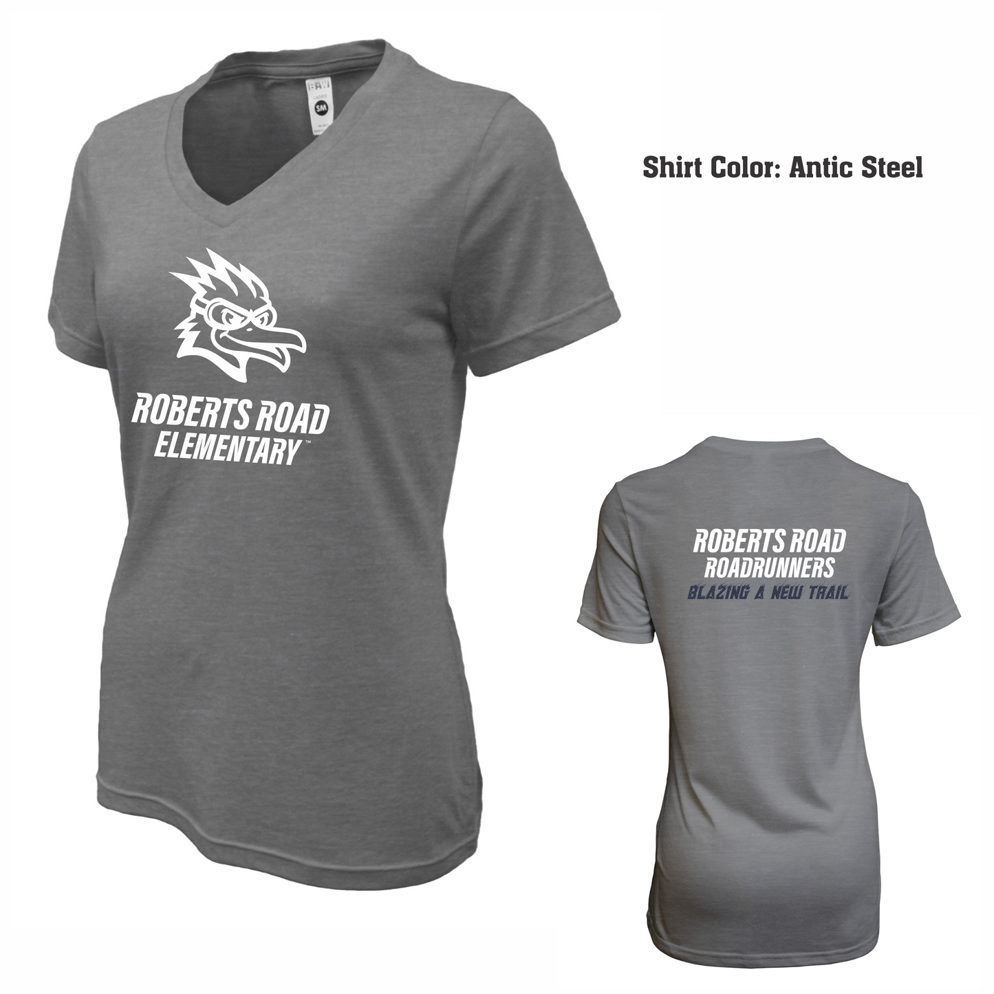 Women's Soft-Tek Blend V-neck T-Shirt - Blazing a New Trail