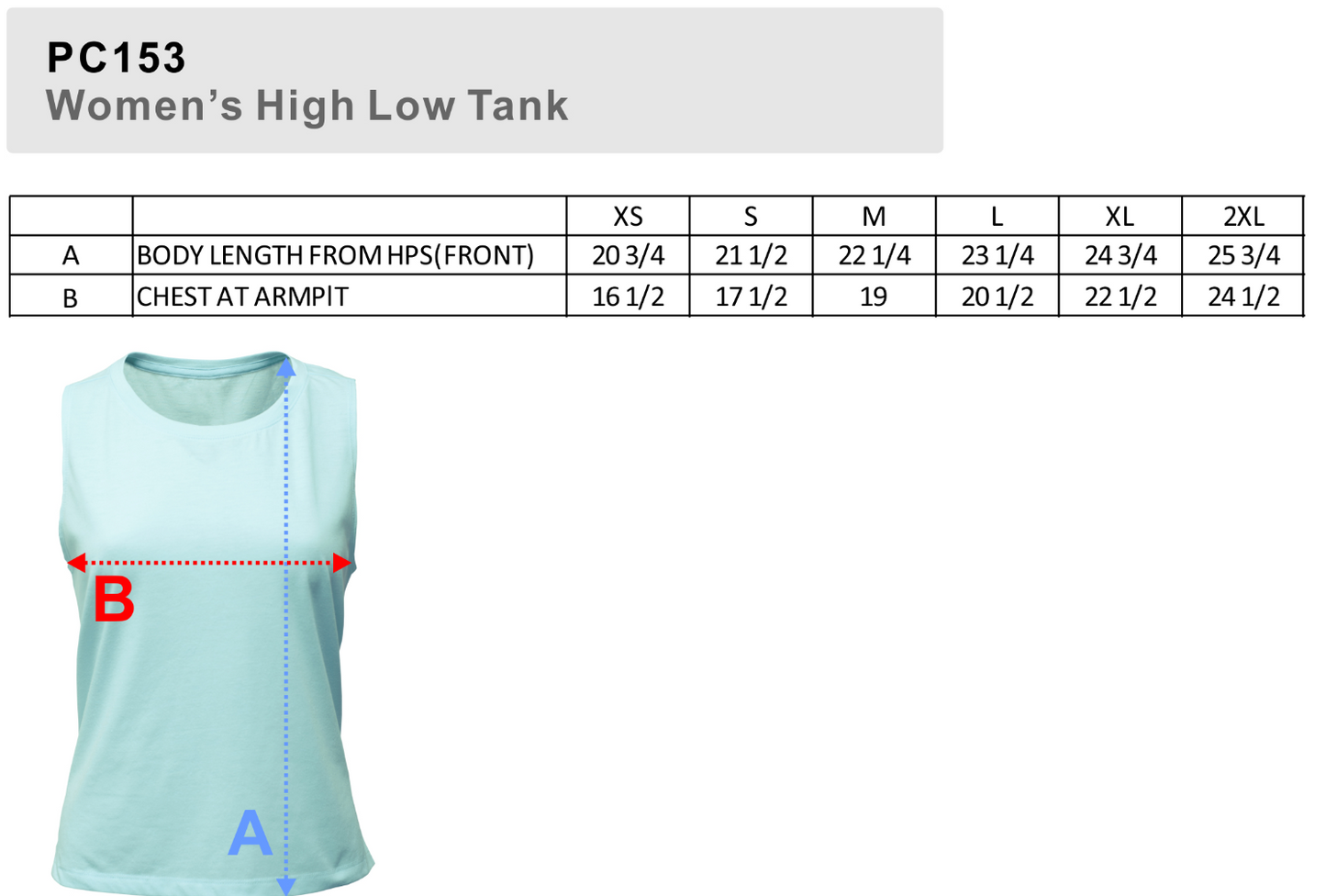 HIGH LOW LADIES TANK - MARUCCI