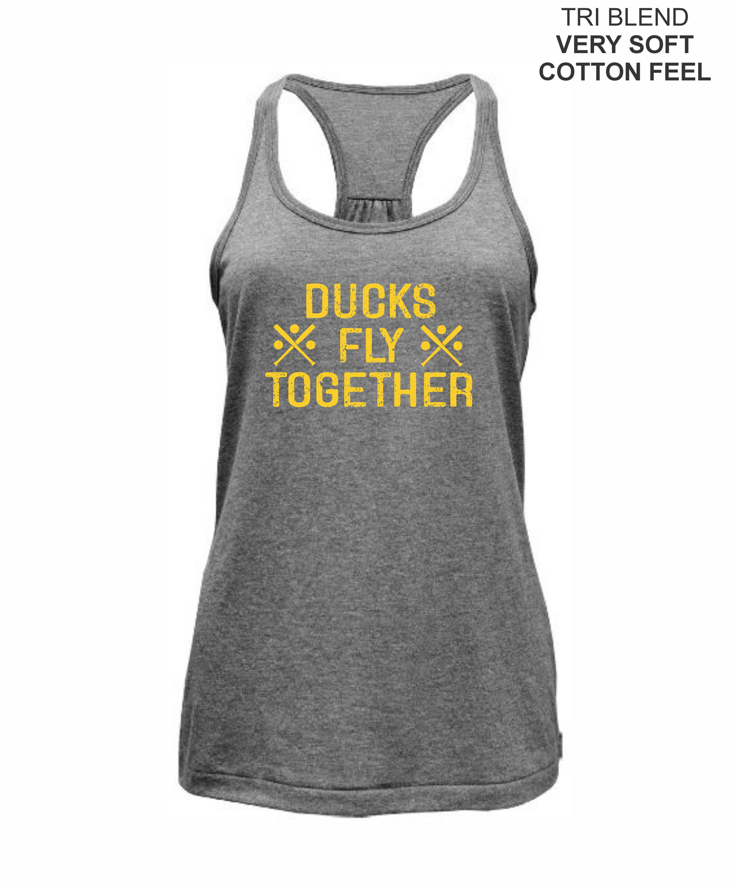 TRI BLEND LADIES TANK - DUCKS FLY TOGETHER