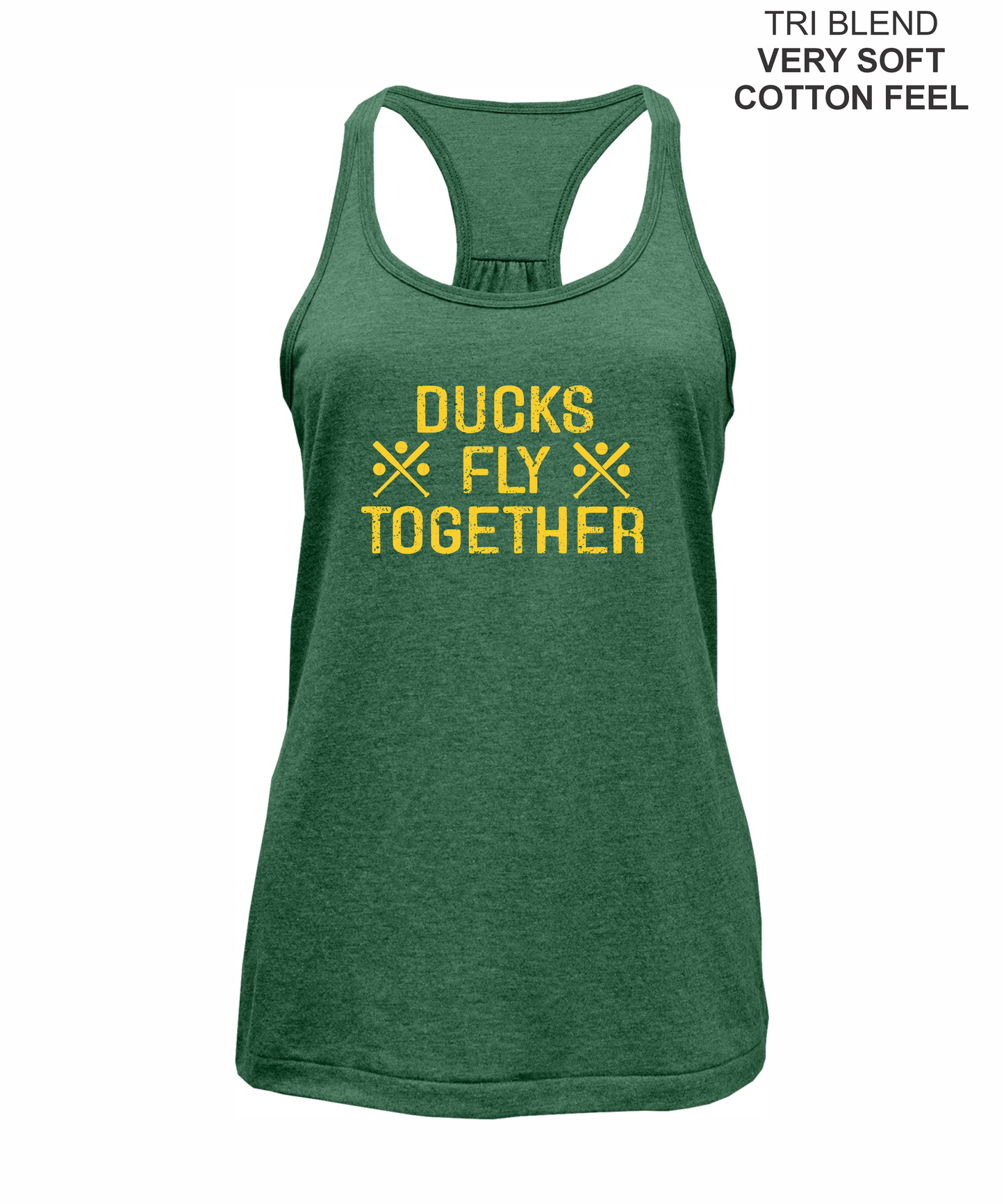 TRI BLEND LADIES TANK - DUCKS FLY TOGETHER