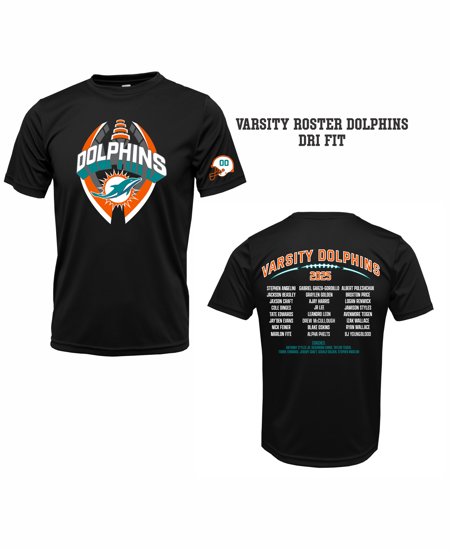 2025 Varisty Dolphins Roster Shirt - Styles