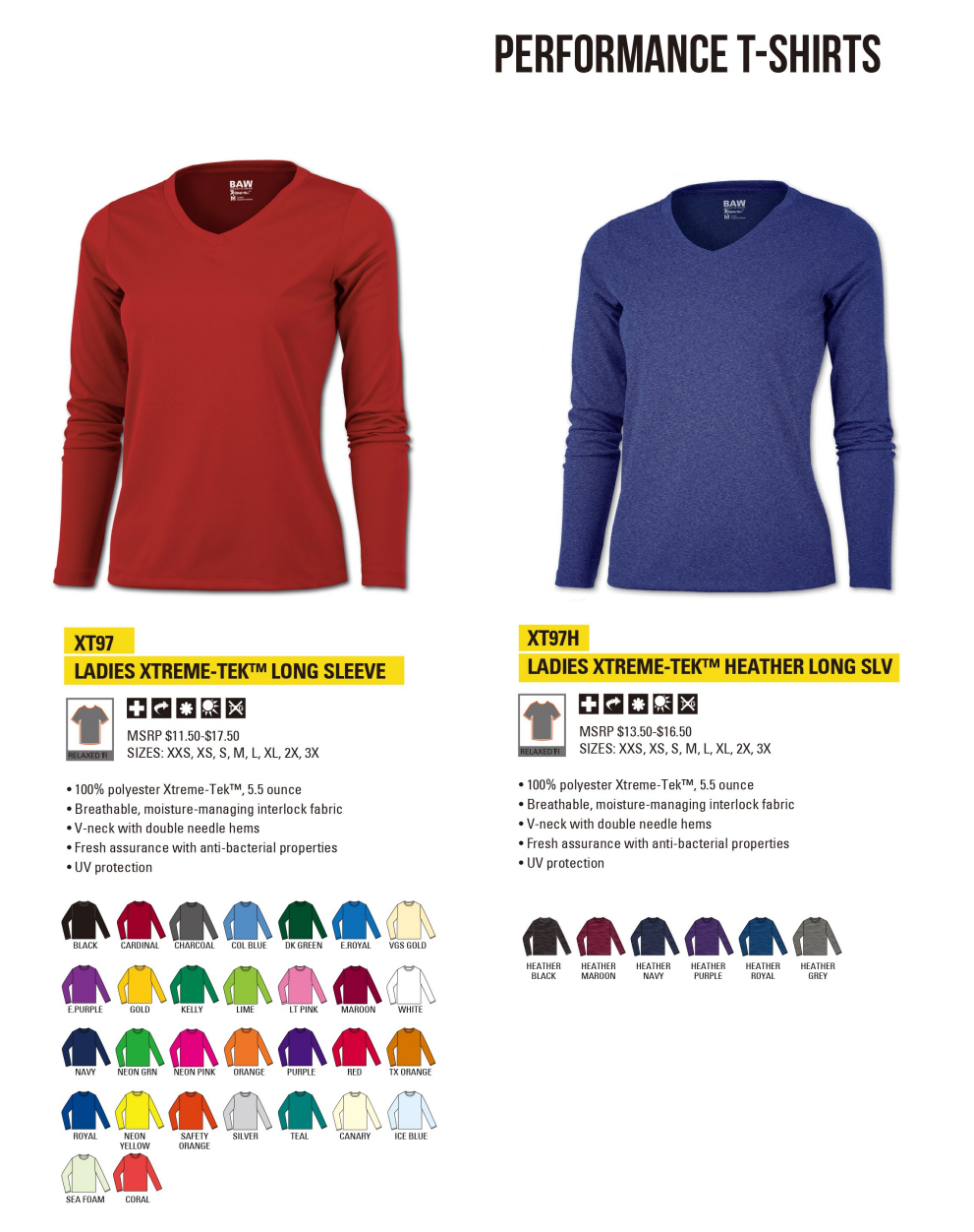 FSA LADIES FAIRFIELD FIREHAWKS LONG SLEEVE DRIFIT FLYING HAWK LOGO