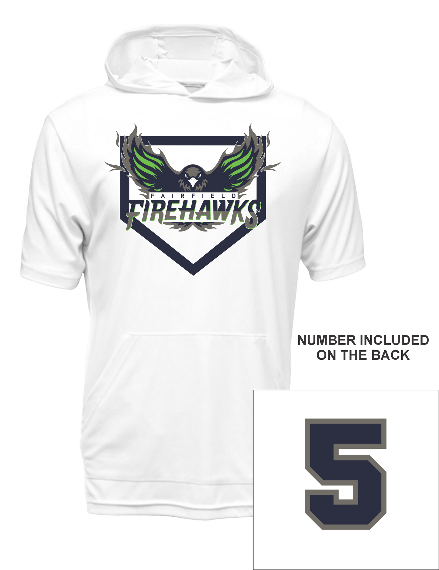 Firehawks Cooling Performance Hooded Tee w/ Pocket