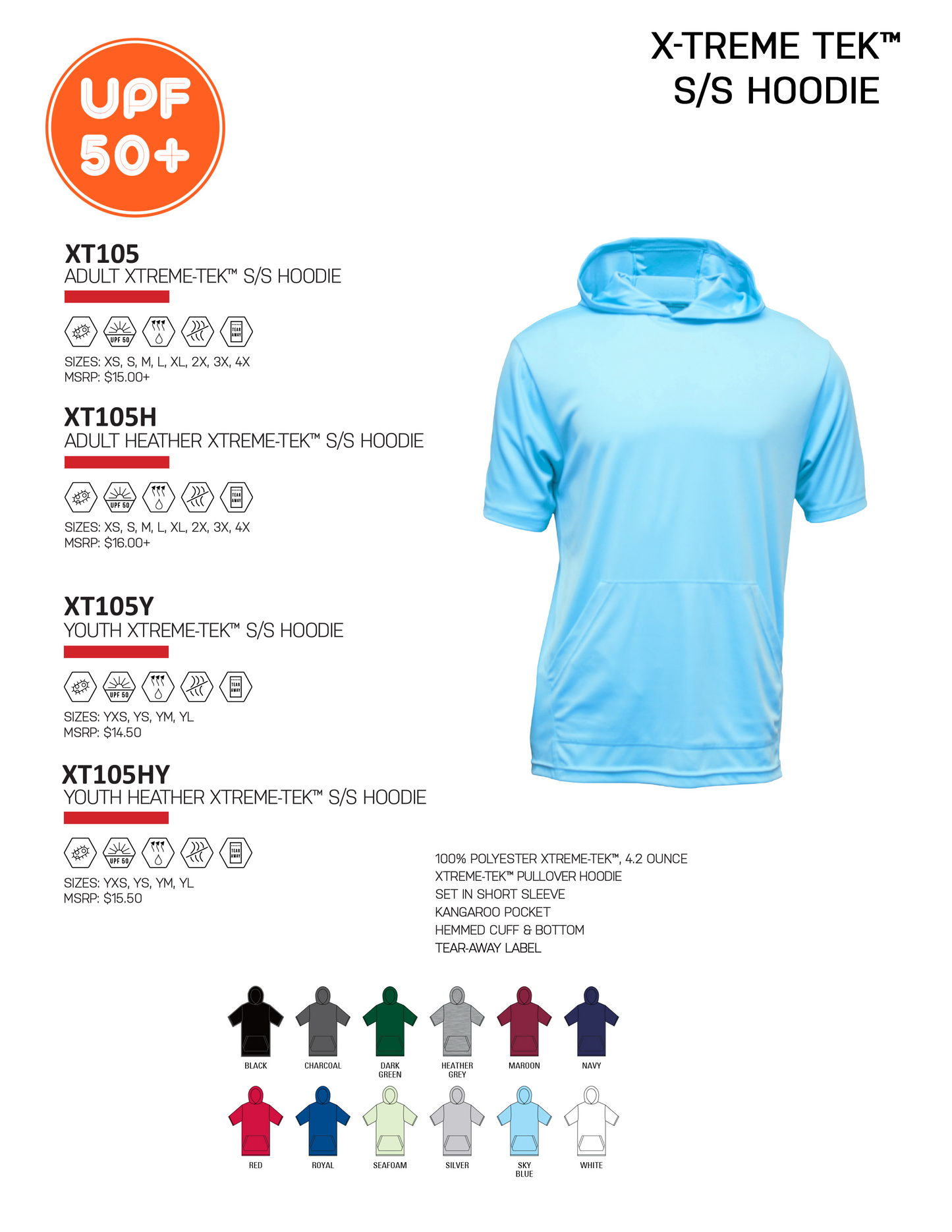 Cooling Performance Hooded Tee w/ Pocket