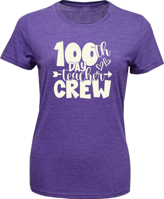 Women's Soft-Tek Blend T-Shirt- 100th Day Crew