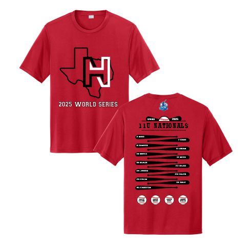 2025 11U Houston Nationals Roster Shirt DriFIt Short Sleeve