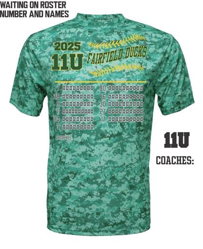2025 Fairfield Ducks Roster Shirt