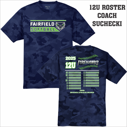 2025 Fairfield Firehawks Roster Shirt