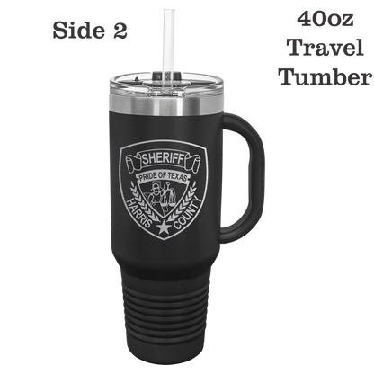 Custom HCSO 40oz Travel Tumbler with Patch
