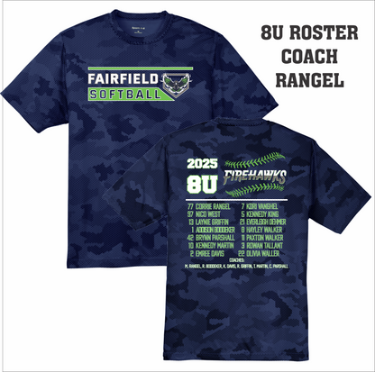 2025 Fairfield Firehawks Roster Shirt