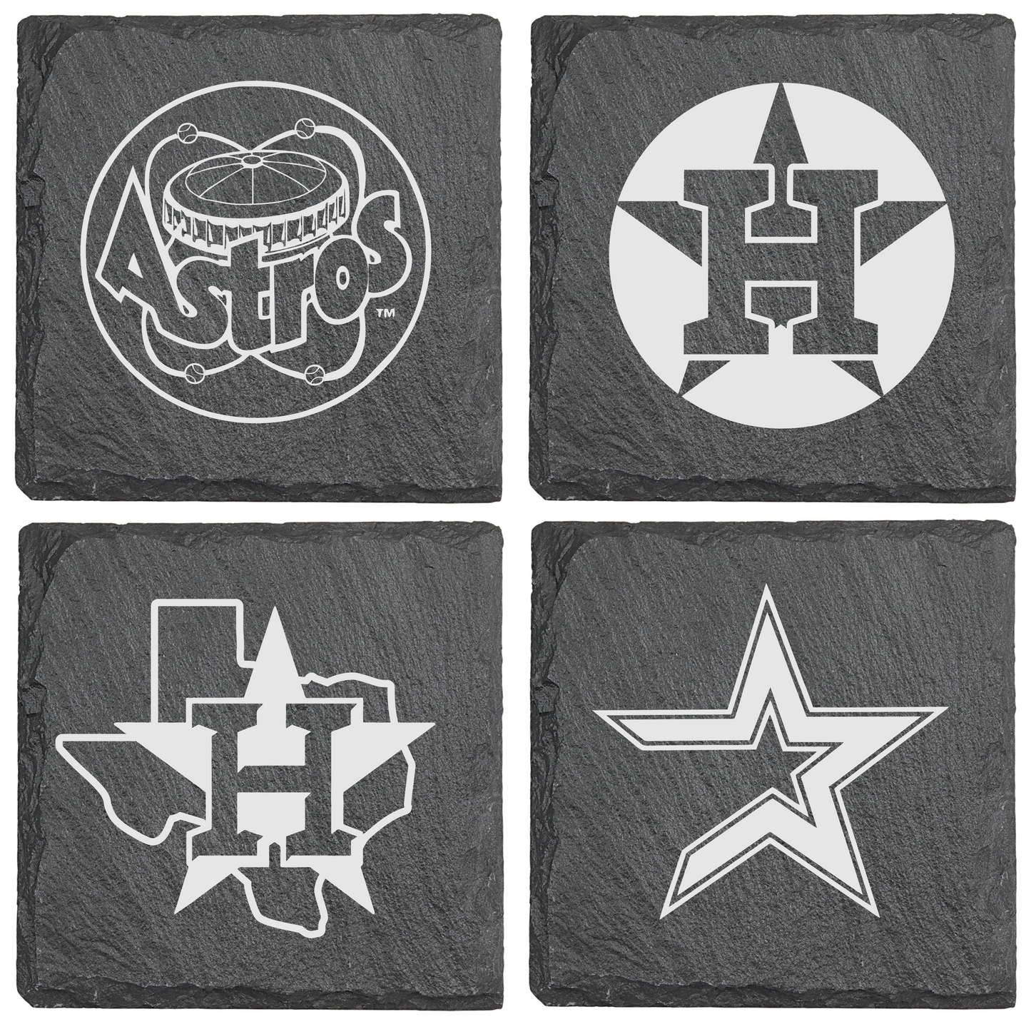 Astros Slate Coaster Set