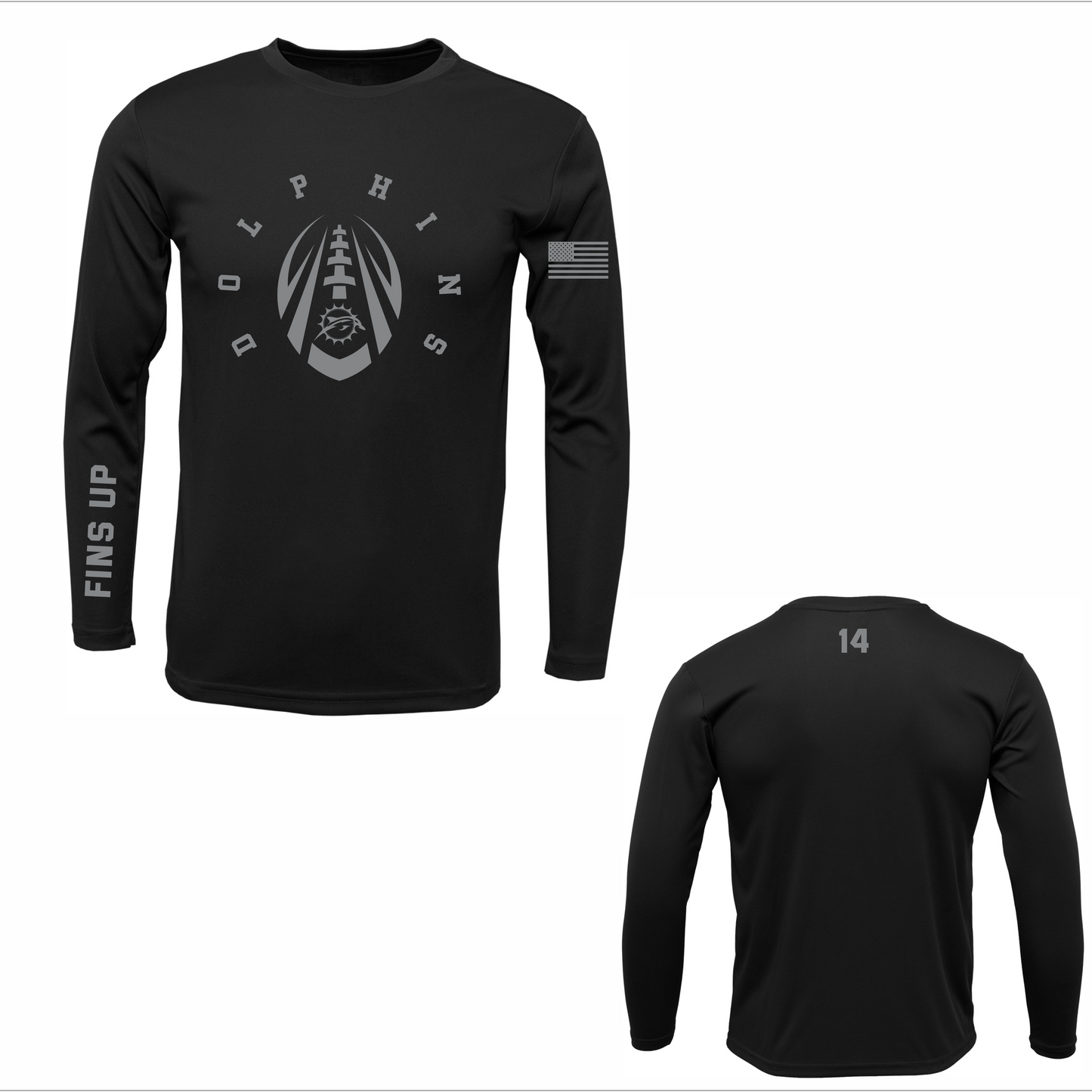 Special Black or Desert Edition Out Long Sleeve Dri FIt Dolphins