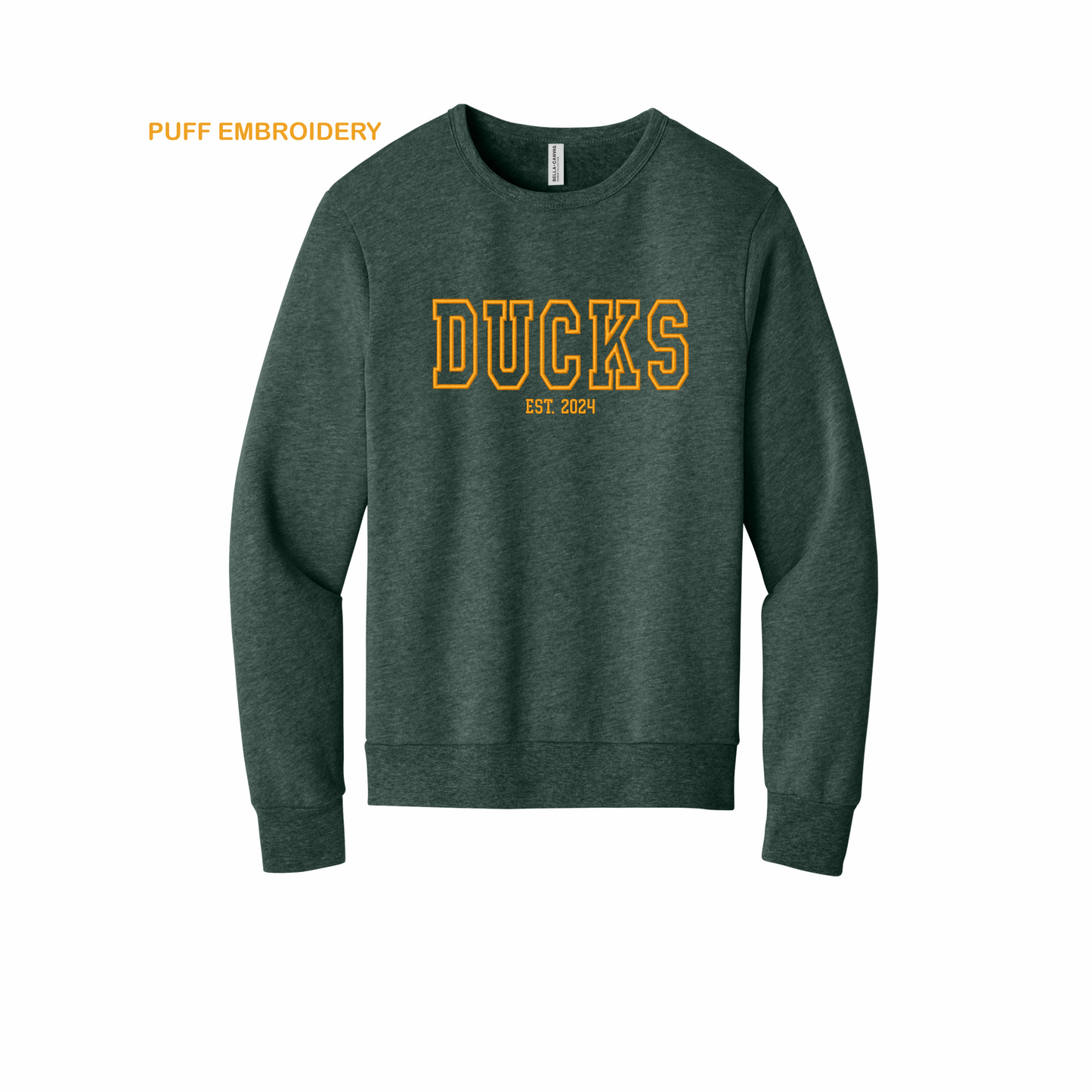 BELLA+CANVAS® Unisex Sponge Fleece Classic Crewneck Sweatshirt- DUCKS