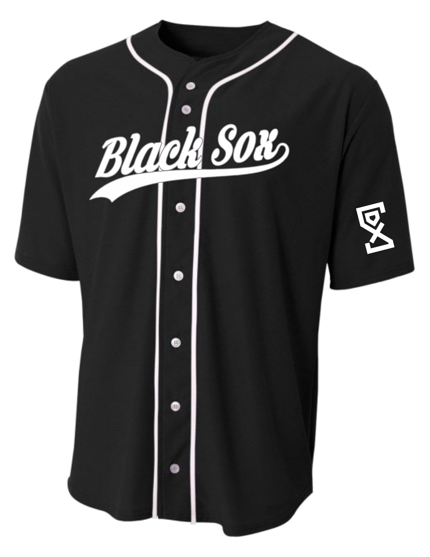 Black Sox Button Down Replica Jersey