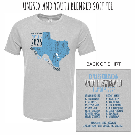Cypress Christian Volleyball PlayOff  Shirt