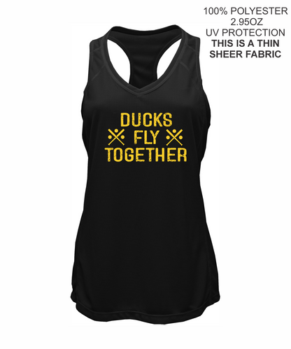 Ladies Grid Singlet Tank Top- DUCKS FLY TOGETHER