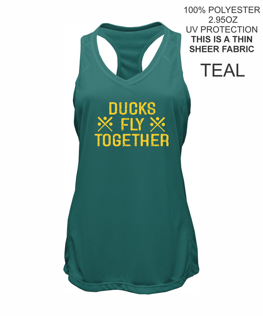 Ladies Grid Singlet Tank Top- DUCKS FLY TOGETHER