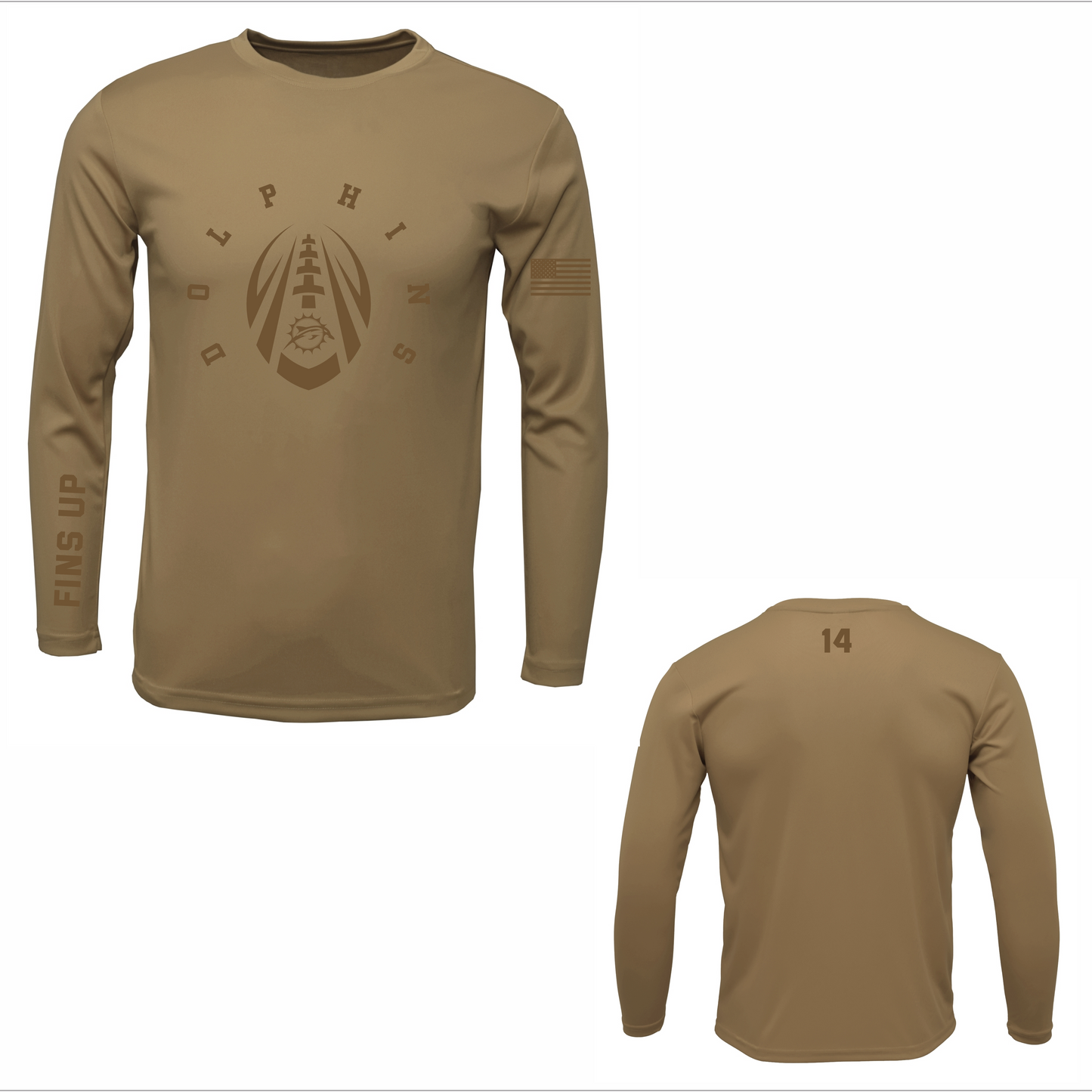 Special Black or Desert Edition Out Long Sleeve Dri FIt Dolphins