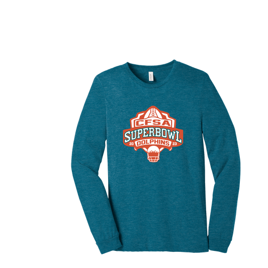 Dolphins Superbowl - BELLA+CANVAS® ADULT Unisex Heather Long Sleeve Tee