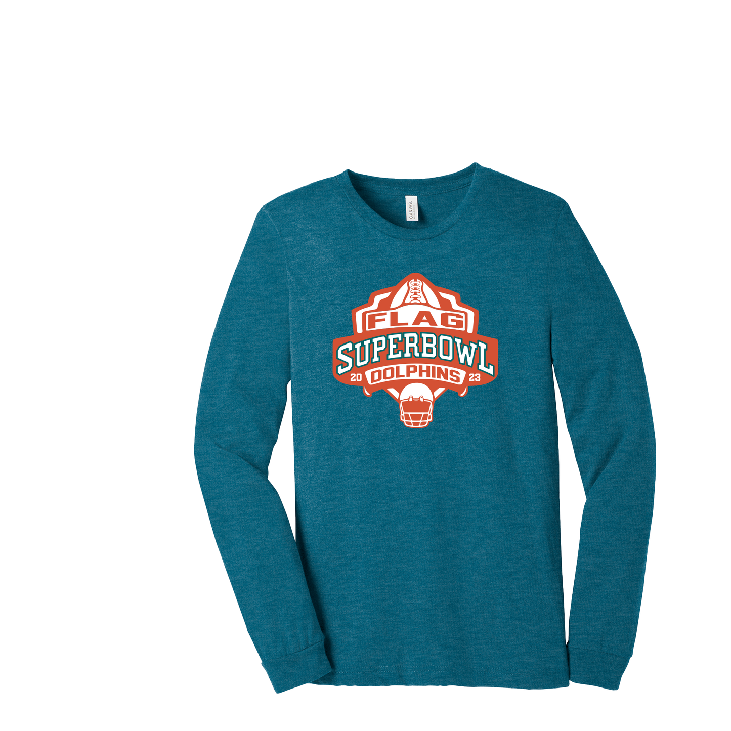 Dolphins Superbowl - BELLA+CANVAS® ADULT Unisex Heather Long Sleeve Tee