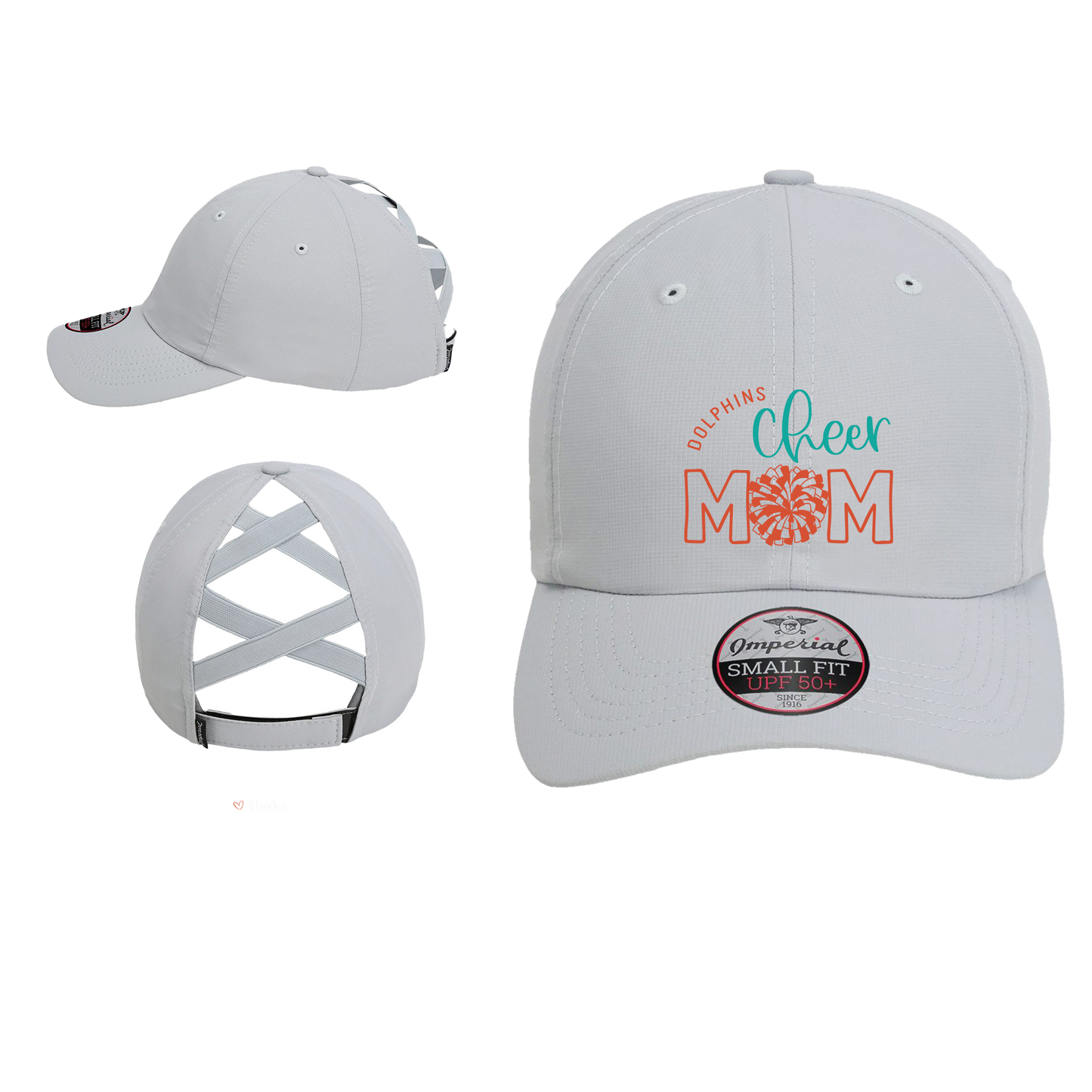 Dolphins - Imperial - The Hinsen Performance Ponytail Mom Cap