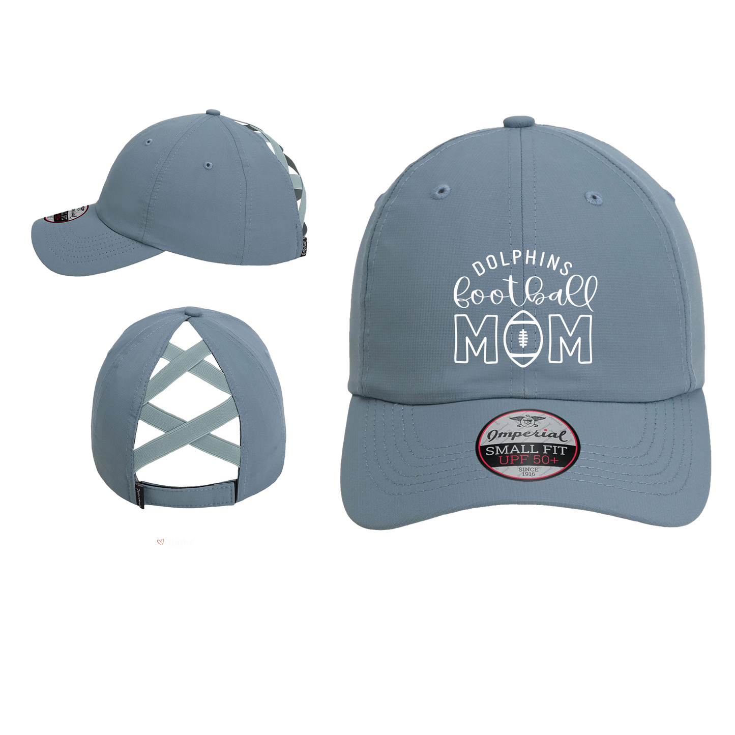 Dolphins - Imperial - The Hinsen Performance Ponytail Mom Cap