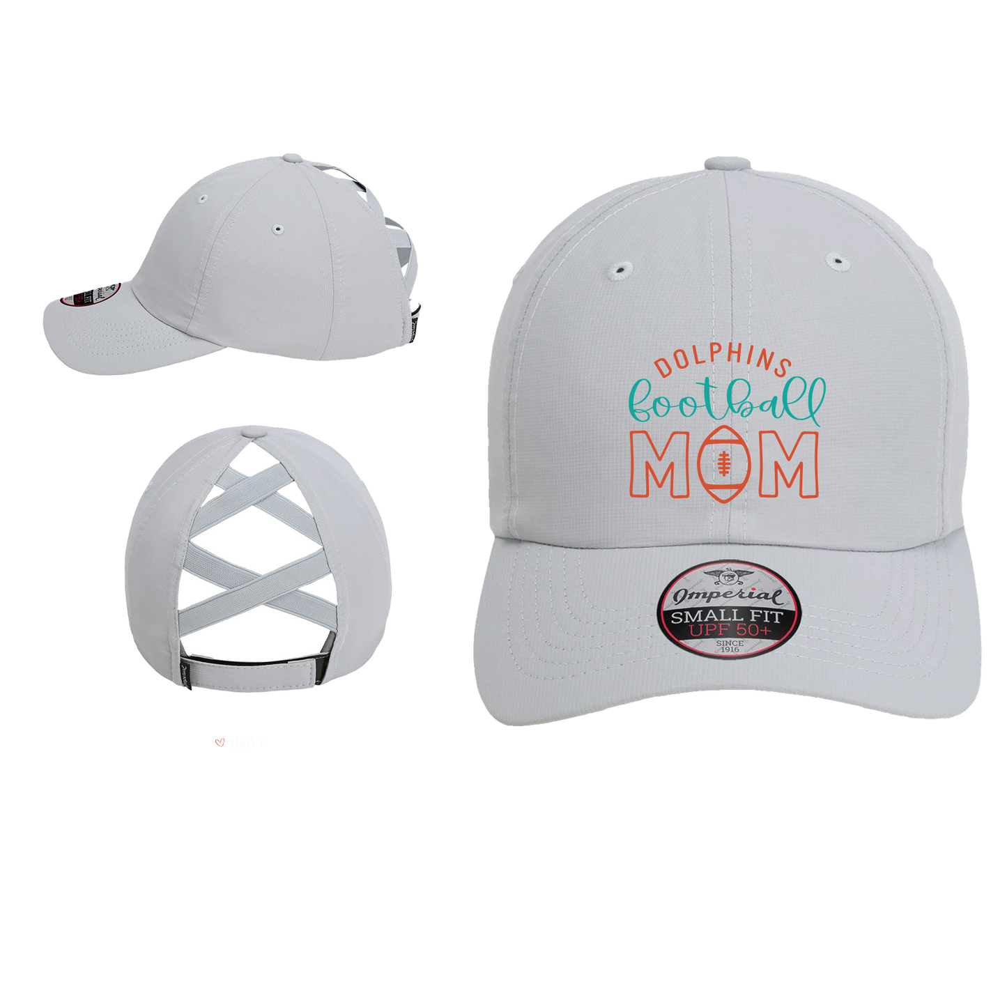 Dolphins - Imperial - The Hinsen Performance Ponytail Mom Cap