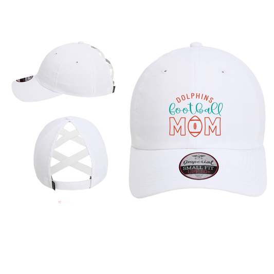 Dolphins - Imperial - The Hinsen Performance Ponytail Mom Cap