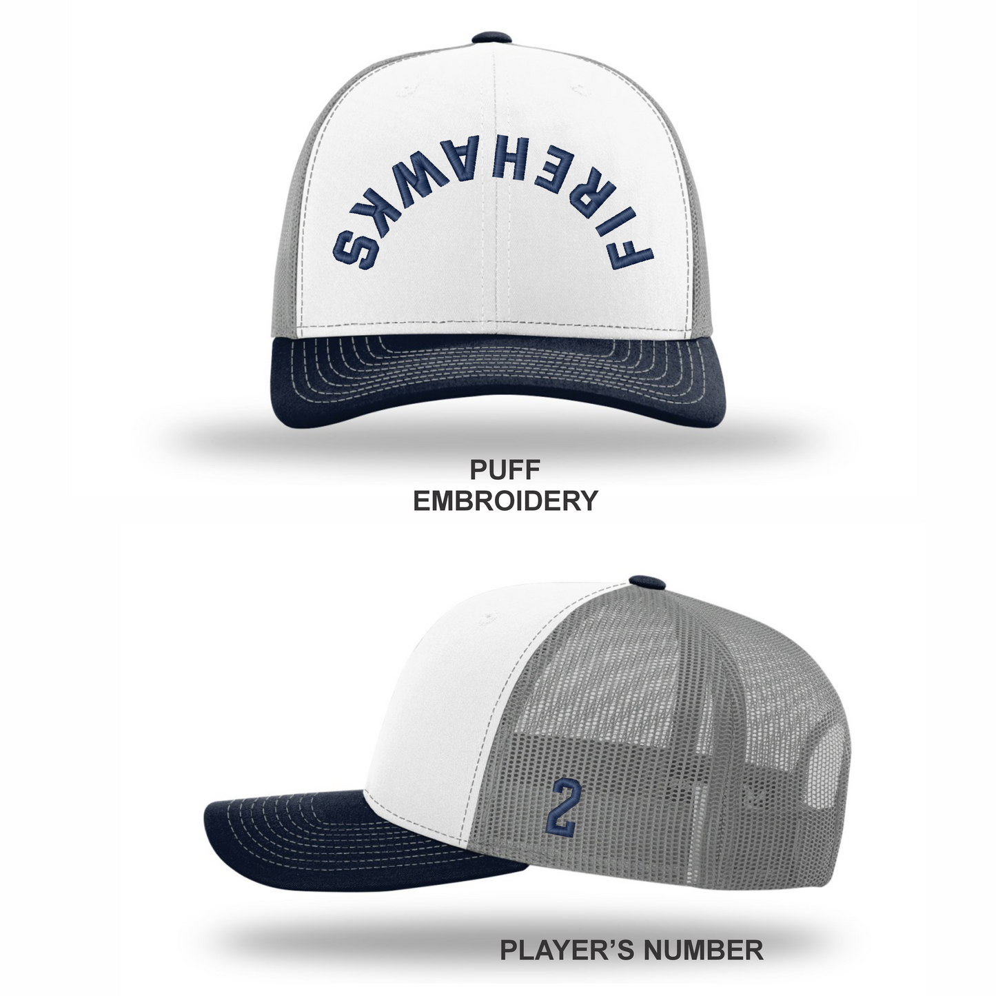 112 - Upside Down FIREHAWKS Cap - Puff