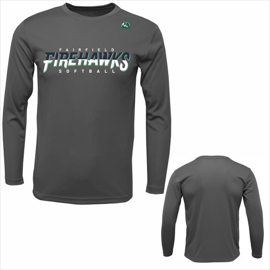 FSA FAIRFIELD FIREHAWKS LONG SLEEVE DRIFIT WITH HAWK HEAD