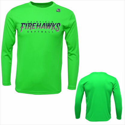 FSA FAIRFIELD FIREHAWKS LONG SLEEVE DRIFIT WITH HAWK HEAD