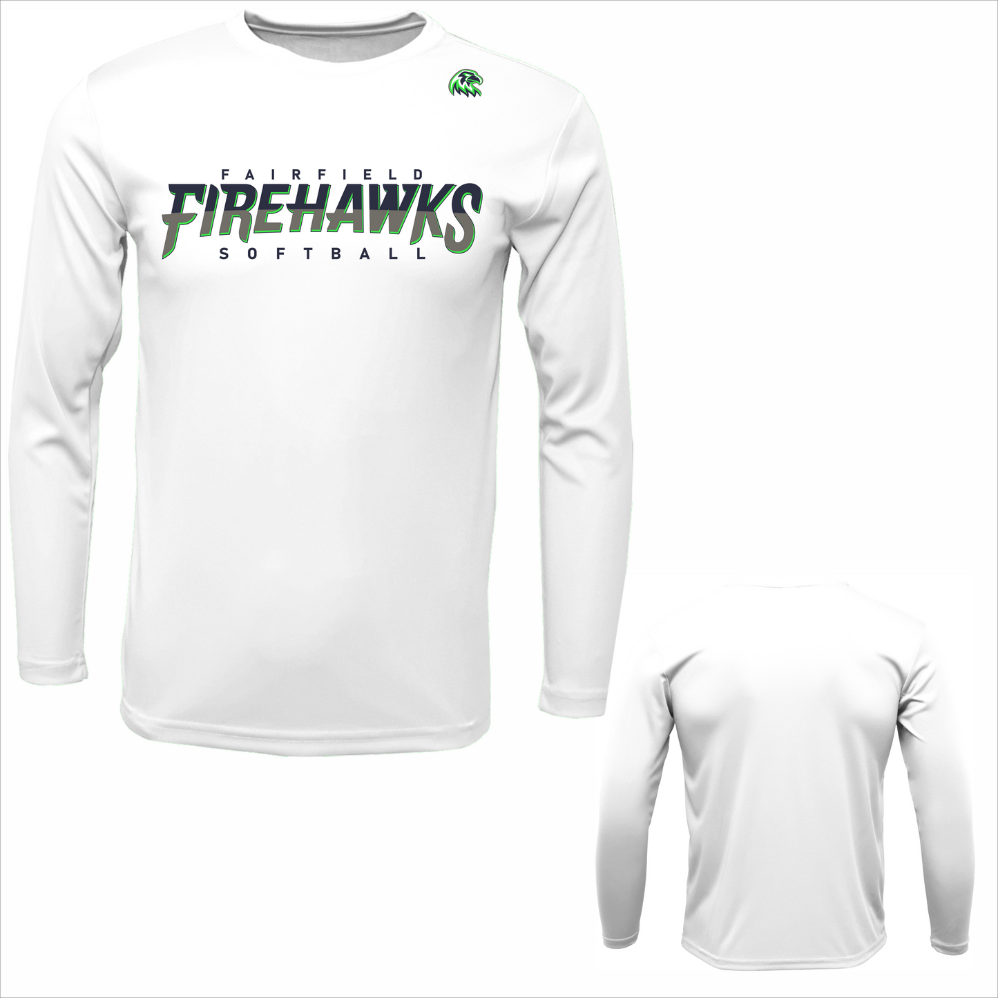 FSA FAIRFIELD FIREHAWKS LONG SLEEVE DRIFIT WITH HAWK HEAD