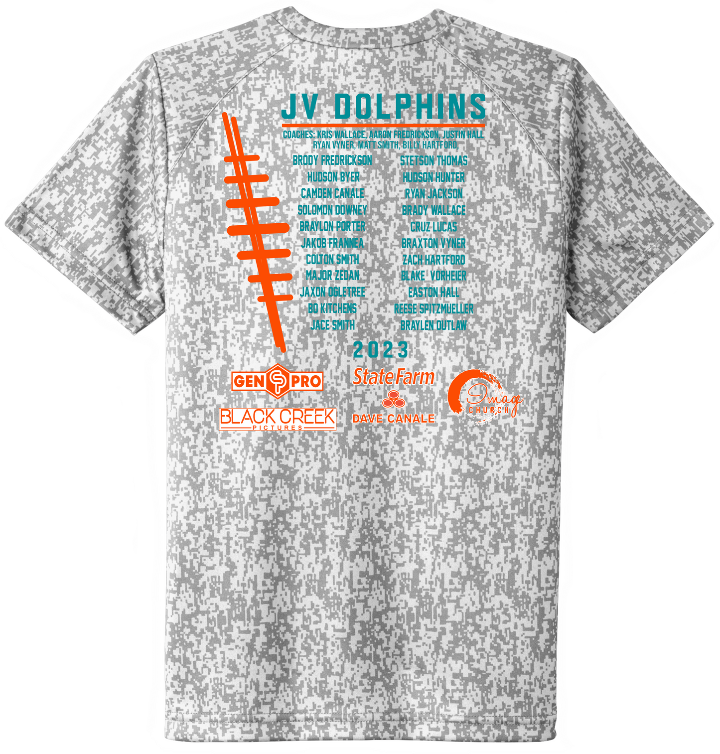 CFSA Dolphins JV Roster Shirt