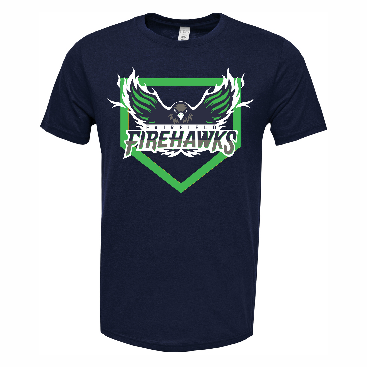 Unisex Soft Ring Spun Cotton Poly Blended Tee- Home Plate