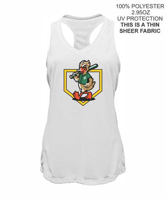 Ladies Grid Singlet Tank Top- FAIRFIELD DUCKS