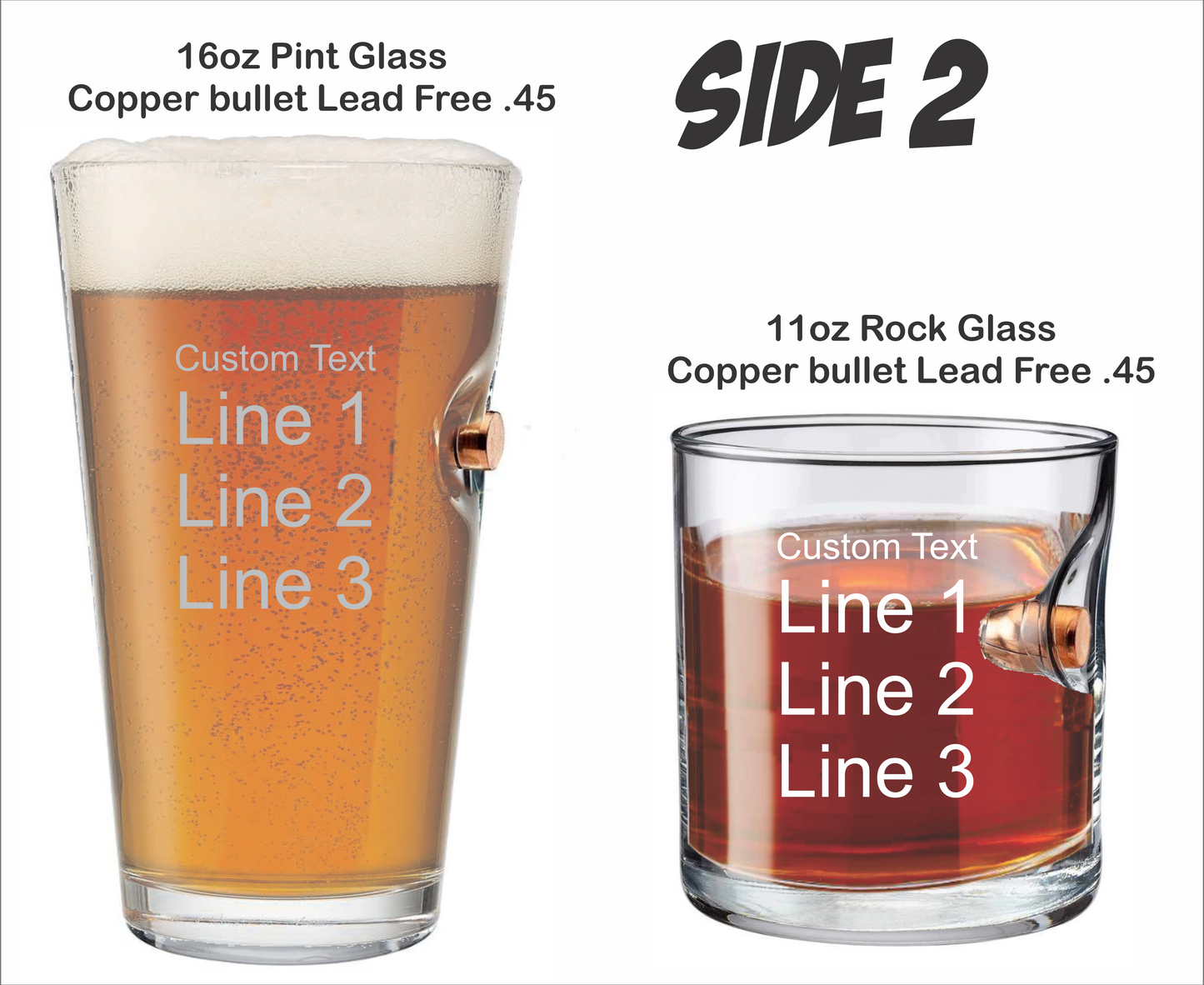 16oz or 11oz HCSO .45 Barware