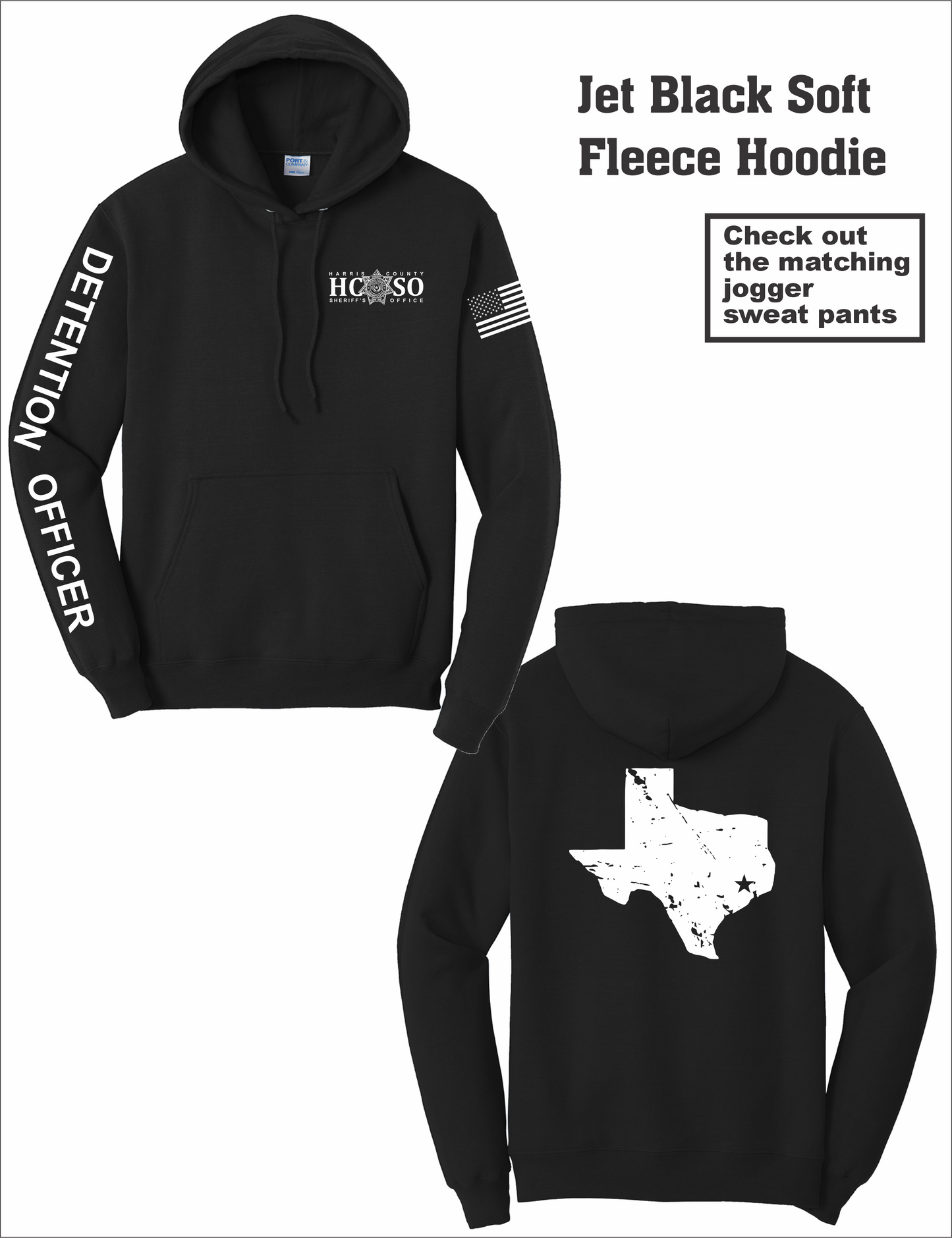 HCSO Fleece Hoodie -DETENTION OFFICER