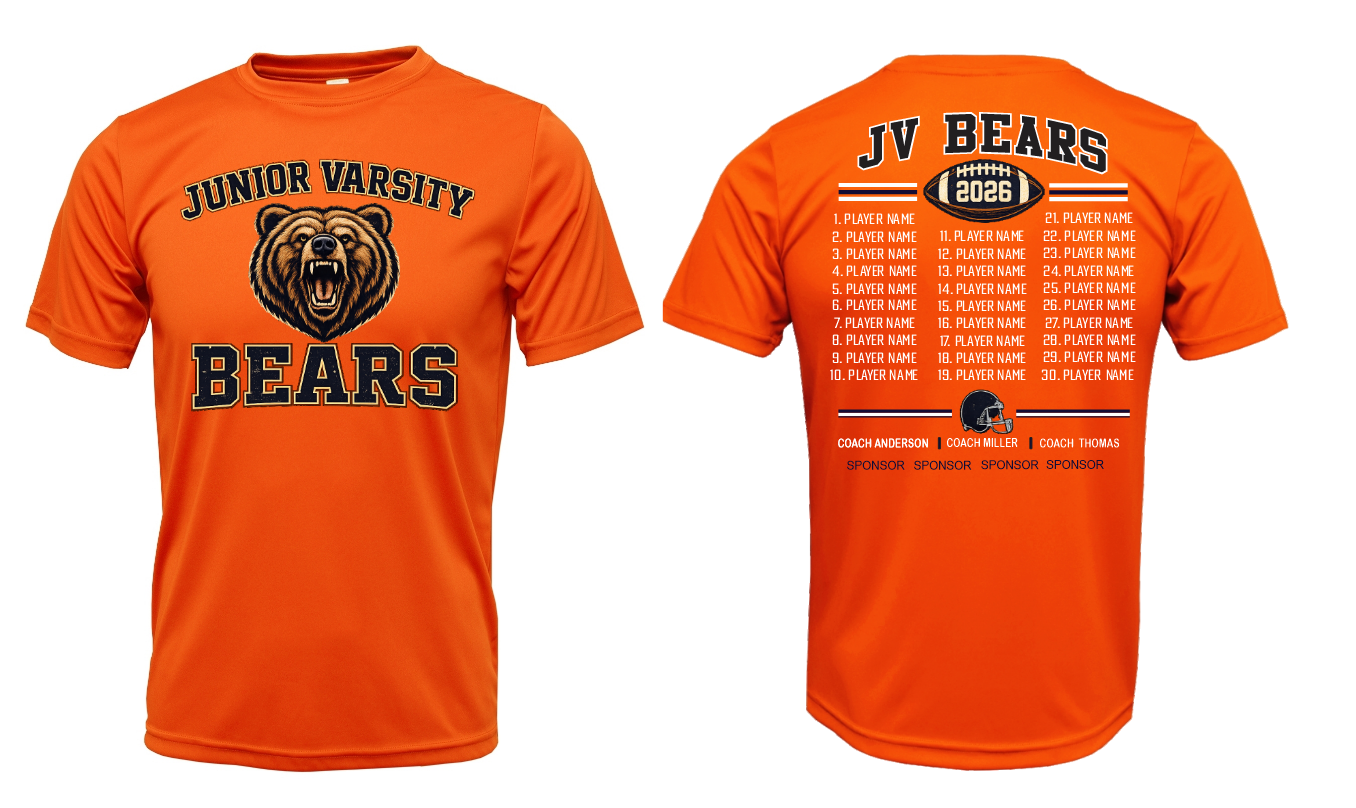 CFSA Bears Roster Dri Fit - JV